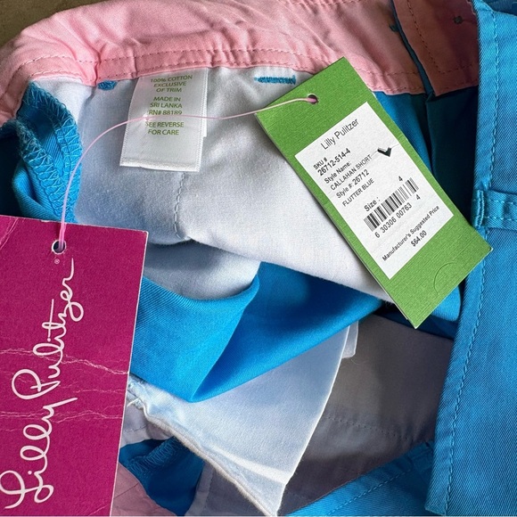 Lilly Pulitzer Callahan Shorts - Bermuda Blue, Size 4, NWT - Picture 2 of 6